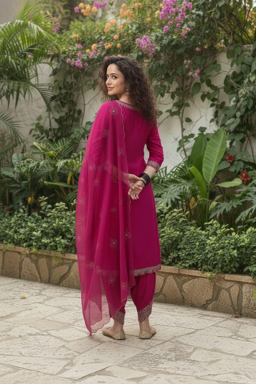 2FANCY VICHITRA SILK EMBROIDERY WORK TOP DHOTI PENT WITH DUPATTA FESTIVE WEAR WHOLESALE PRICE ETHNIC GARMENT (24)