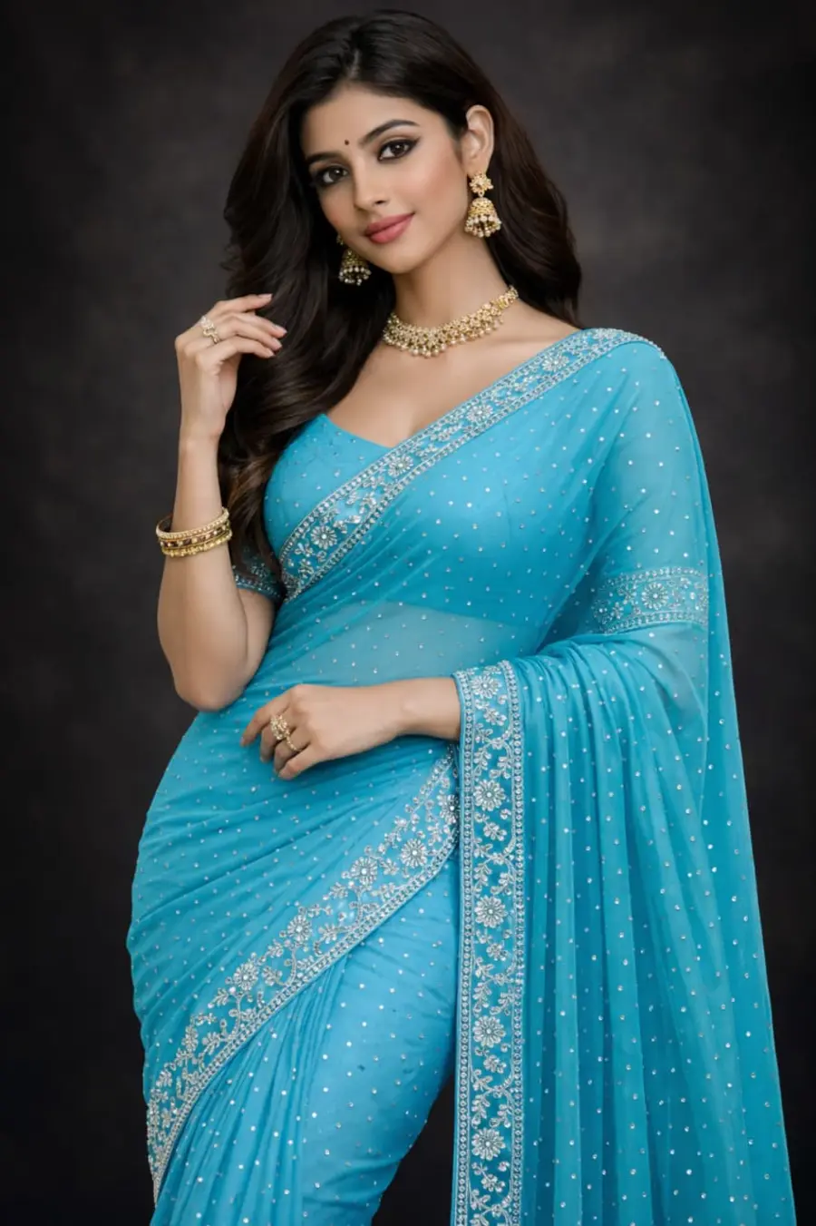 2LATEST-GEORGETTE-DIAMOND-WORK-SAREE-WITH-UNSTITCHED-BLOUSE-PARTY-WEAR-WHOLESALE-PRICE-ETHNIC-GARMENT-8.webp