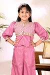2MODERN COTTON BLEND EMBROIDERY WORK KID’S TOP PALAZZO SET FESTIVE WEAR WHOLESALE PRICE ETHNIC GARMENT (13)