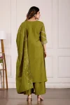 2MODERN MANGO SILK MULTI EMBROIDERY THREAD WITH HAND WORK TOP PALAZZO WITH DUPATTA FESTIVE WEAR WHOLESALE PRICE ETHNIC GARMENT (14)