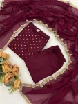2MODERN RAYON FOIL WORK TOP BOTTOM WITH DUPATTA FESTIVE WEAR WHOLESALE PRICE ETHNIC GARMENT (8)
