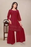 2NEW ARRIVAL GEORGETTE SEQUENCE WORK TOP SHARARA WITH DUPATTA FESTIVE WEAR WHOLESALE PRICE ETHNIC GARMENT (5)