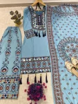 2NEW ARRIVAL MUSLIN DIGITAL PRINT WITH LATKAN AND REAL MIRROR WORK TOP PALAZZO WITH DUPATTA FESTIVE WEAR WHOLESALE PRICE ETHNIC GARMENT (9)