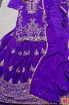 3DESIGNER CHINON SILK EMBROIDERY SEQUENCE WORK TOP LEHENGA WITH DUPATTA FESTIVE WEAR WHOLESALE PRICE ETHNIC GARMENT (8)
