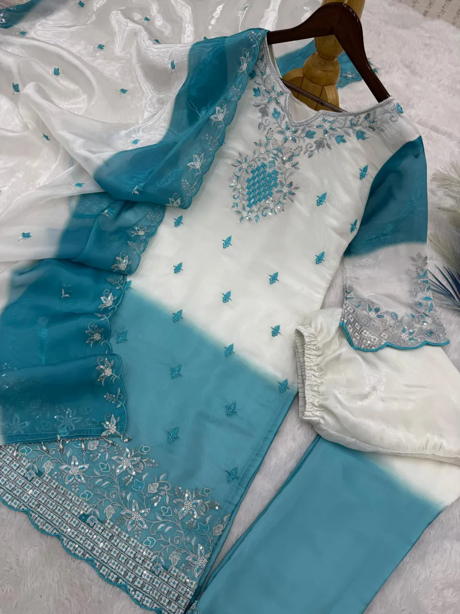 3DESIGNER GMY SILK EMBROIDERY AND SEQUENCE WITH DIGITAL PRINT WORK TOP BOTTOM WITH DUPATTA FESTIVE WEAR WHOLESALE PRICE ETHNIC GARMENT (1)