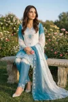 3DESIGNER GMY SILK EMBROIDERY AND SEQUENCE WITH DIGITAL PRINT WORK TOP BOTTOM WITH DUPATTA FESTIVE WEAR WHOLESALE PRICE ETHNIC GARMENT (2)