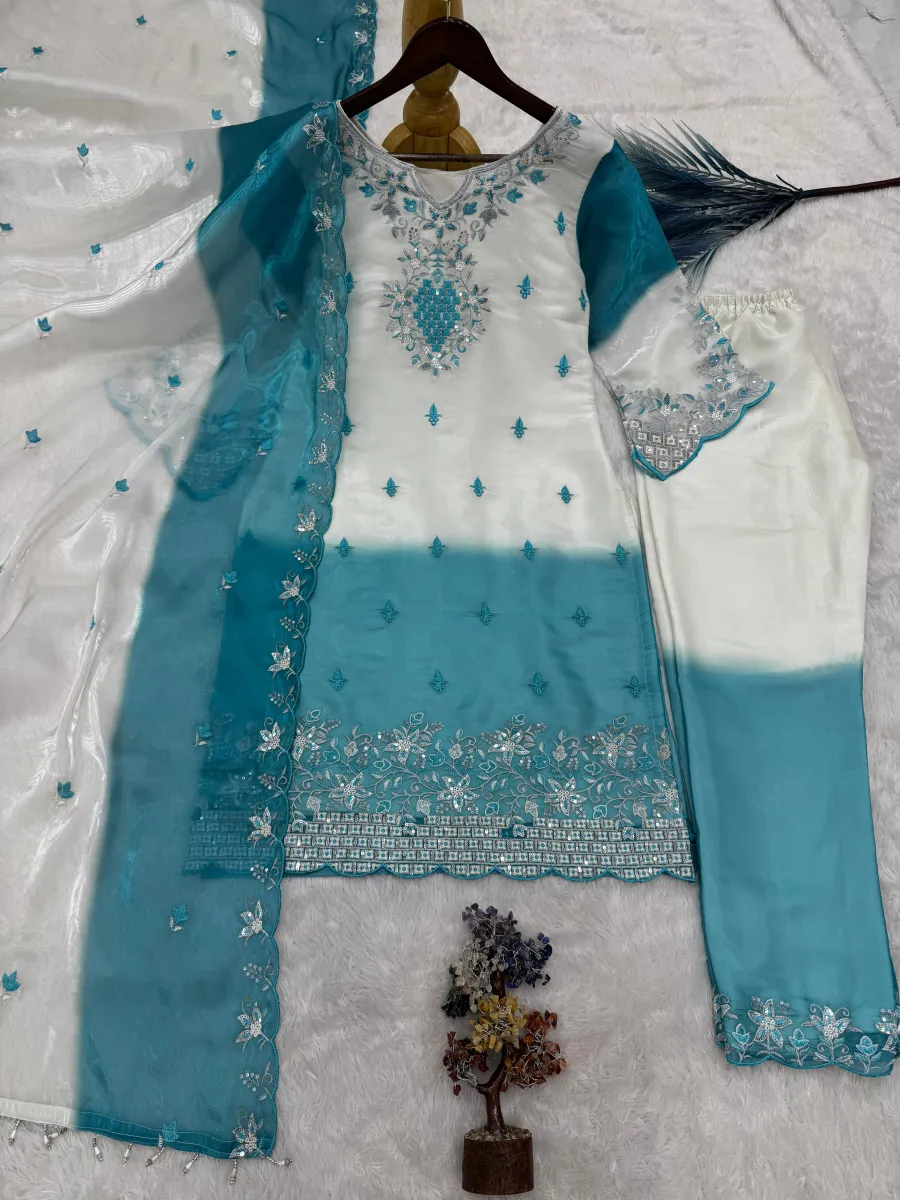 3DESIGNER GMY SILK EMBROIDERY AND SEQUENCE WITH DIGITAL PRINT WORK TOP BOTTOM WITH DUPATTA FESTIVE WEAR WHOLESALE PRICE ETHNIC GARMENT (5)