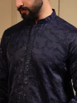 3DESIGNER ROYAL SILK EMBROIDERY SEQUENCE WORK MEN’S KURTA PAYJAMA WEDDING WEAR WHOLESALE PRICE ETHNIC GARMENT (17)