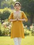 3FANCY COTTON EMBROIDERY WORK ONLY TOP DAILY WEAR WHOLESALE PRICE ETHNIC GARMENT (10)