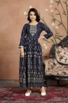 3FANCY RAYON GOLDEN FOIL AND NECK WORK EMBROIDERY WORK GOWN FESTIVE WEAR WHOLESALE PRICE ETHNIC GARMENT (18)