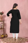 3FANCY TESLA COTTON EMBROIDERY WORK KURTI FESTIVE WEAR WHOLESALE PRICE ETHNIC GARMENT (12)