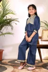3MODERN COTTON BLEND EMBROIDERY WORK KID’S TOP PALAZZO SET FESTIVE WEAR WHOLESALE PRICE ETHNIC GARMENT (16)