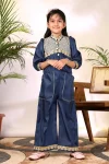 3MODERN COTTON BLEND EMBROIDERY WORK KID’S TOP PALAZZO SET FESTIVE WEAR WHOLESALE PRICE ETHNIC GARMENT (16)