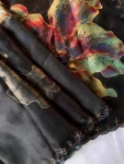 3MODERN FENDY SATIN EMBROIDERY WORK SAREE WITH UNSTITCHED BLOUSE PARTY WEAR WHOLESALE PRICE ETHNIC GARMENT (9)