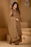 3MODERN MANGO SILK MULTI EMBROIDERY THREAD WITH HAND WORK TOP PALAZZO WITH DUPATTA FESTIVE WEAR WHOLESALE PRICE ETHNIC GARMENT (25)