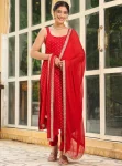 3MODERN RAYON FOIL WORK TOP BOTTOM WITH DUPATTA FESTIVE WEAR WHOLESALE PRICE ETHNIC GARMENT (7)