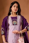 3MODERN ROMAN SILK MULTI EMBROIDERY THREAD WITH BEAUTIFUL HAND WORK TOP PALAZZO WITH DUPATTA FESTIVE WEAR WHOLESALE PRICE ETHNIC GARMENT (27)