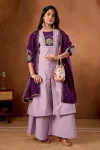 3MODERN ROMAN SILK MULTI EMBROIDERY THREAD WITH BEAUTIFUL HAND WORK TOP PALAZZO WITH DUPATTA FESTIVE WEAR WHOLESALE PRICE ETHNIC GARMENT (27)