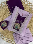 3MODERN ROMAN SILK MULTI EMBROIDERY THREAD WITH BEAUTIFUL HAND WORK TOP PALAZZO WITH DUPATTA FESTIVE WEAR WHOLESALE PRICE ETHNIC GARMENT (27)