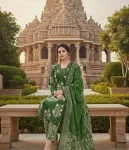 3NEW ARRIVAL 14KG RAYON PAPER MIRROR EMBROIDERY PRINT WORK TOP BOTTOM WITH DUPATTA FESTIVE WEAR WHOLESALE PRICE ETHNIC GARMENT (17)
