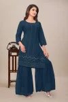 3NEW ARRIVAL GEORGETTE SEQUENCE WORK TOP SHARARA WITH DUPATTA FESTIVE WEAR WHOLESALE PRICE ETHNIC GARMENT (26)