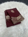 4DESIGNER STAR GEORGETTE EMBROIDERY WORK SAREE WITH UNSTITCHED BLOUSE FESTIVE WEAR WHOLESALE PRICE ETHNIC GARMENT (19)