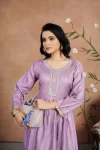 4FANCY RAYON GOLDEN FOIL AND NECK WORK EMBROIDERY WORK GOWN FESTIVE WEAR WHOLESALE PRICE ETHNIC GARMENT (22)