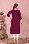 4FANCY TESLA COTTON EMBROIDERY WORK KURTI FESTIVE WEAR WHOLESALE PRICE ETHNIC GARMENT (8)
