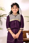4MODERN COTTON BLEND EMBROIDERY WORK KID’S TOP PALAZZO SET FESTIVE WEAR WHOLESALE PRICE ETHNIC GARMENT (18)