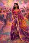 4MODERN FENDY SATIN EMBROIDERY WORK SAREE WITH UNSTITCHED BLOUSE PARTY WEAR WHOLESALE PRICE ETHNIC GARMENT (8)