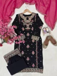4MODERN GEORGETTE SEQUENCE & ZARI THREAD EMBROIDERY WORK WITH PEARL WORK TOP PALAZZO WITH DUPATTA FESTIVE WEAR WHOLESALE PRICE ETHNIC GARMENT (24)