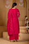 4MODERN MANGO SILK MULTI EMBROIDERY THREAD WITH HAND WORK TOP PALAZZO WITH DUPATTA FESTIVE WEAR WHOLESALE PRICE ETHNIC GARMENT (20)