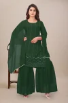 4NEW ARRIVAL GEORGETTE SEQUENCE WORK TOP SHARARA WITH DUPATTA FESTIVE WEAR WHOLESALE PRICE ETHNIC GARMENT (20)