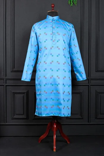 FANCY COTTON DIGITAL PRINTED WORK MEN'S KURTA PAYJAMA RAMA