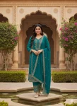 FANCY GEORGETTE EMBROIDERY SEQUENCE WORK TOP BOTTOM WITH DUPATTA RAMA