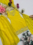 5MODERN FANDY SILK EMBROIDERY SEQUENCE WORK TOP PALAZZO WITH DUPATTA WEDDING WEAR WHOLESALE PRICE ETHNIC GARMENT (13)