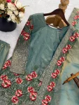 5MODERN FENDY SILK EMBROIDERY SEQUENCE WORK WITH HAND WORK TOP SHARARA WITH DUPATTA FESTIVE WEAR WHOLESALE PRICE ETHNIC GARMENT (5)