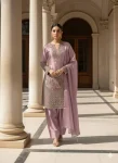 DESIGNER GMY SILK EMBROIDERY WORK TOP PATIYALA WITH DUPATTA LAVENDER