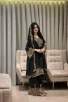 7DESIGNER MOSS SILK SEQUENCE & ZARI THREAD EMBROIDERY WORK TOP PALAZZO WITH DUPATTA FESTIVE WEAR WHOLESALE PRICE ETHNIC GARMENT (12)
