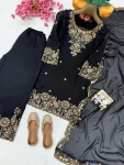 7DESIGNER MOSS SILK SEQUENCE & ZARI THREAD EMBROIDERY WORK TOP PALAZZO WITH DUPATTA FESTIVE WEAR WHOLESALE PRICE ETHNIC GARMENT (12)