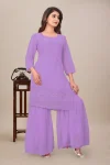 7NEW ARRIVAL GEORGETTE SEQUENCE WORK TOP SHARARA WITH DUPATTA FESTIVE WEAR WHOLESALE PRICE ETHNIC GARMENT (35)