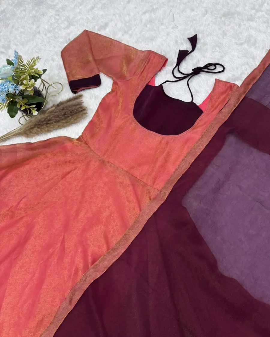 8FANCY-SHIMMER-SILK-PLAIN-GOWN-WITH-FOUR-SIDE-LACE-BORDER-WORK-DUPATTA-FESTIVE-WEAR-WHOLESALE-PRICE-ETHNIC-GARMENT-1.webp