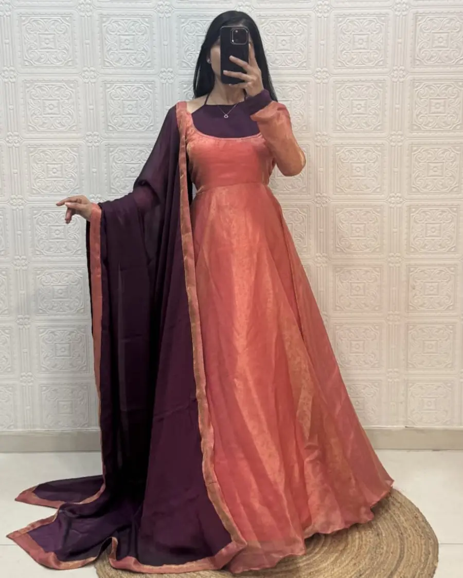 8FANCY-SHIMMER-SILK-PLAIN-GOWN-WITH-FOUR-SIDE-LACE-BORDER-WORK-DUPATTA-FESTIVE-WEAR-WHOLESALE-PRICE-ETHNIC-GARMENT-5.webp