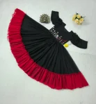 8RICH LOOK GEORGETTE HAND WORK ONE PIECE DRESS PARTY WEAR WHOLESALE PRICE ETHNIC GARMENT (2)
