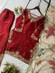 9MODERN GMY SILK CODING WITH SEQUENCE EMBROIDERY WITH BEADS WORK TOP PALAZZO WITH DUPATTA FESTIVE WEAR WHOLESALE PRICE ETHNIC GARMENT (2)