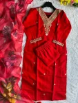 ATTRACTIVE ROMAN SILK EMBROIDERY WITH SEQUENCE WORK TOP BOTTOM WITH DUPATTA FESTIVE WEAR WHOLESALE PRICE ETHNIC GARMENT (3)