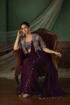 DESIGNE CREPE SILK LACE BORDER WORK READY TO WEAR SAREE WITH STITCHED BLOUSE AND KOTI PARTY WEAR WHOLESALE PRICE ETHNIC GARMENT (7)