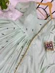 DESIGNER CHINON EMBROIDERY WORK GOWN WITH DUPATTA WEDDING WEAR WHOLESALE PRICE ETHNIC GARMENT (4)