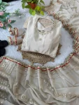 DESIGNER CHINON SILK CODING EMBROIDERY WORK AND GOTTA PAPER 3 MM SEQUENCE WORK GOWN BOTTOM WITH DUPATTA FESTIVE WEAR WHOLESALE PRICE ETHNIC GARMENT (3)