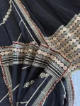 DESIGNER CHINON SILK CODING EMBROIDERY WORK AND GOTTA PAPER 3 MM SEQUENCE WORK GOWN BOTTOM WITH DUPATTA FESTIVE WEAR WHOLESALE PRICE ETHNIC GARMENT (1)